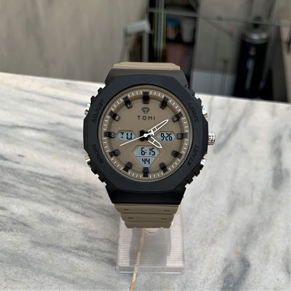Rugged Edition - TOMI Dual Time Flagship Model - Water Resistant Durable & Comfortable Straps