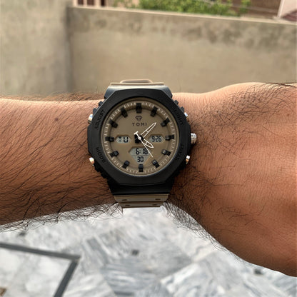Rugged Edition - TOMI Dual Time Flagship Model - Water Resistant Durable & Comfortable Straps