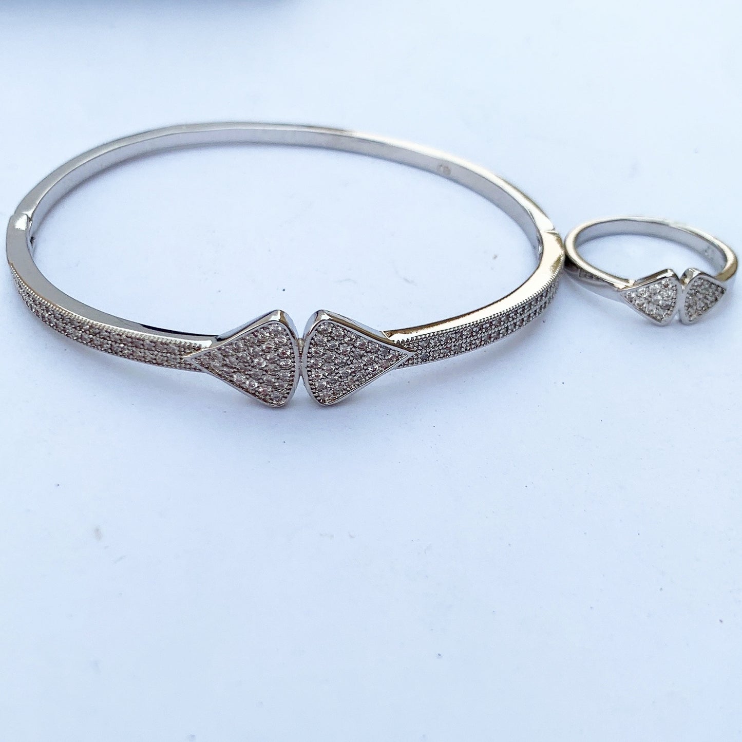 Delicate Micro Pave Bracelet & Ring Set - Signature Edition