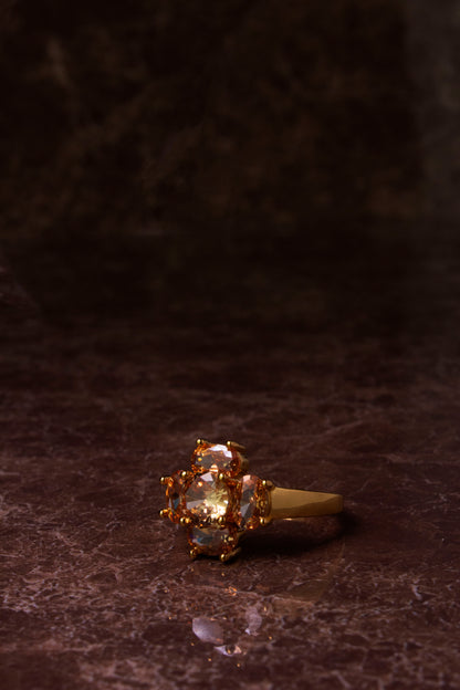 Special Sleek Design Ring  - One Carat Gold Plated