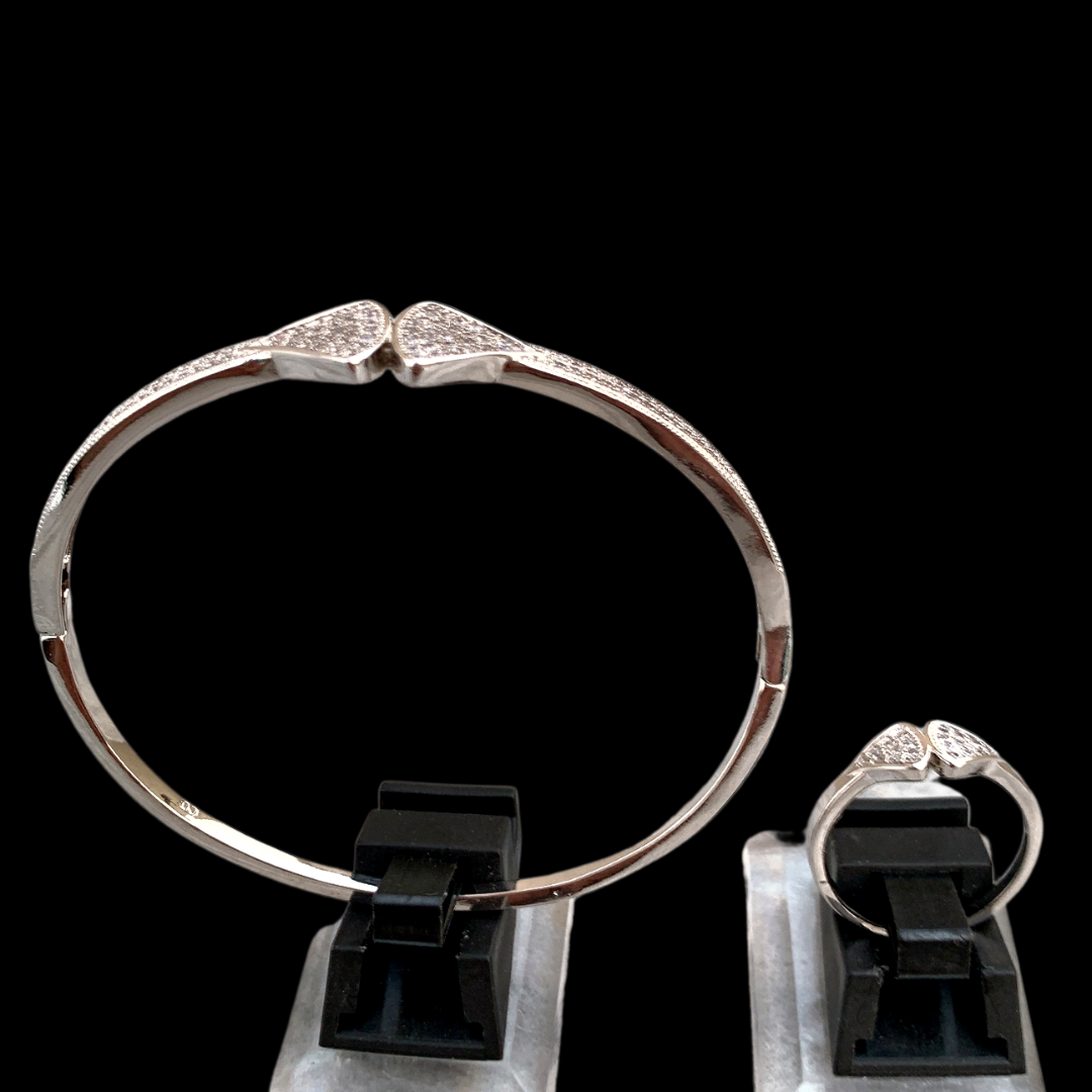 Delicate Micro Pave Bracelet & Ring Set - Signature Edition