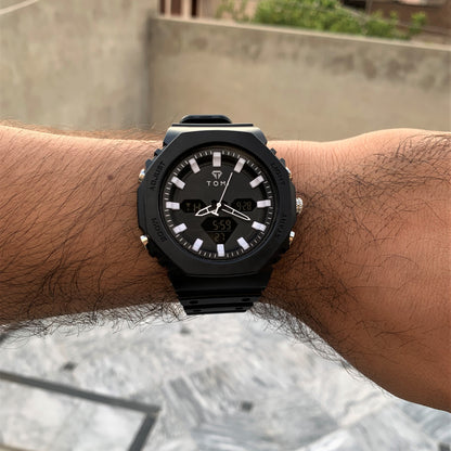 Rugged Edition - TOMI Dual Time Flagship Model - Water Resistant Durable & Comfortable Straps
